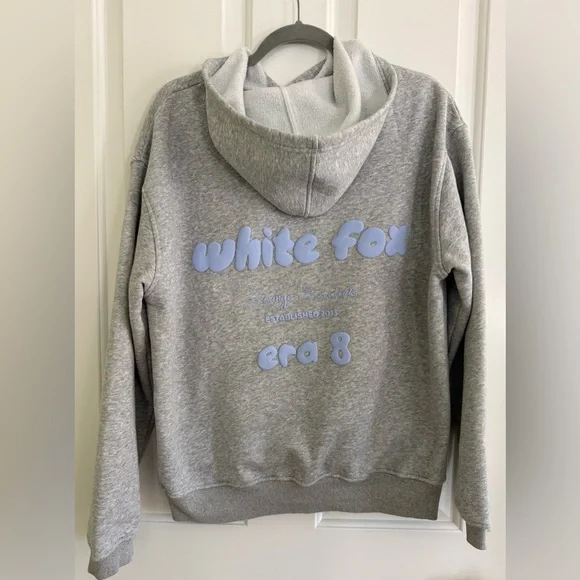 Gray White Fox Era 8 Hoodie Womens SM - Picture 2 of 4